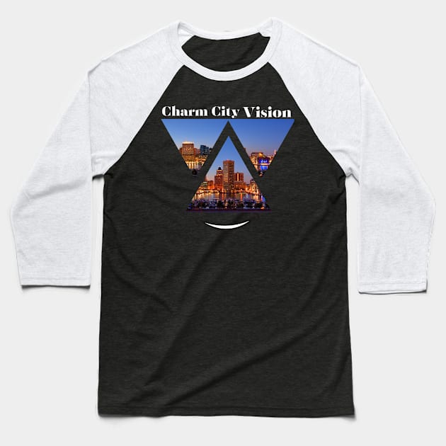 CHARM CITY VISION DESIGN Baseball T-Shirt by The C.O.B. Store